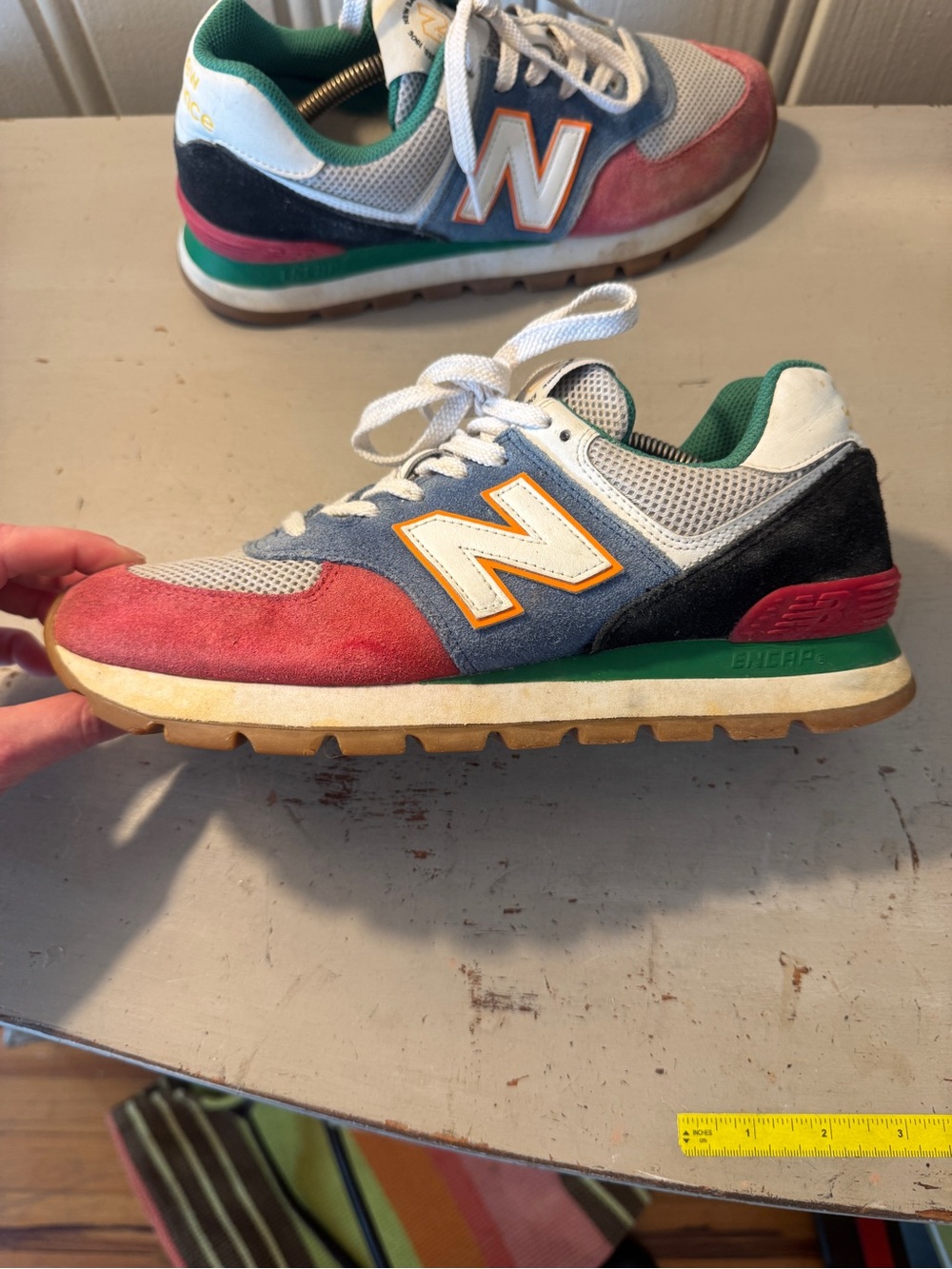 New Balance 574 Rugged Multicolor Sneakers Mens Size 9 read info - Picture 7 of 12